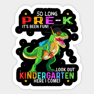 Pre K Graduation 2024 Dinosaur T Rex Kid Boys Sticker